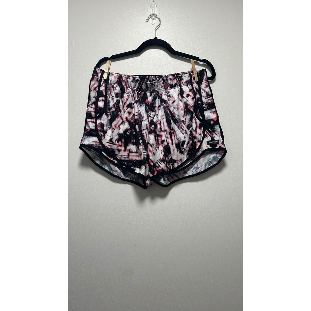 Calvin Klein Performance Womens Shorts Set of 2 Abstract Leopard Print Large